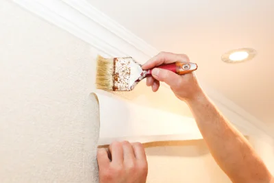 Pose de papier peint à Germaine — revêtements muraux et toiles de verre